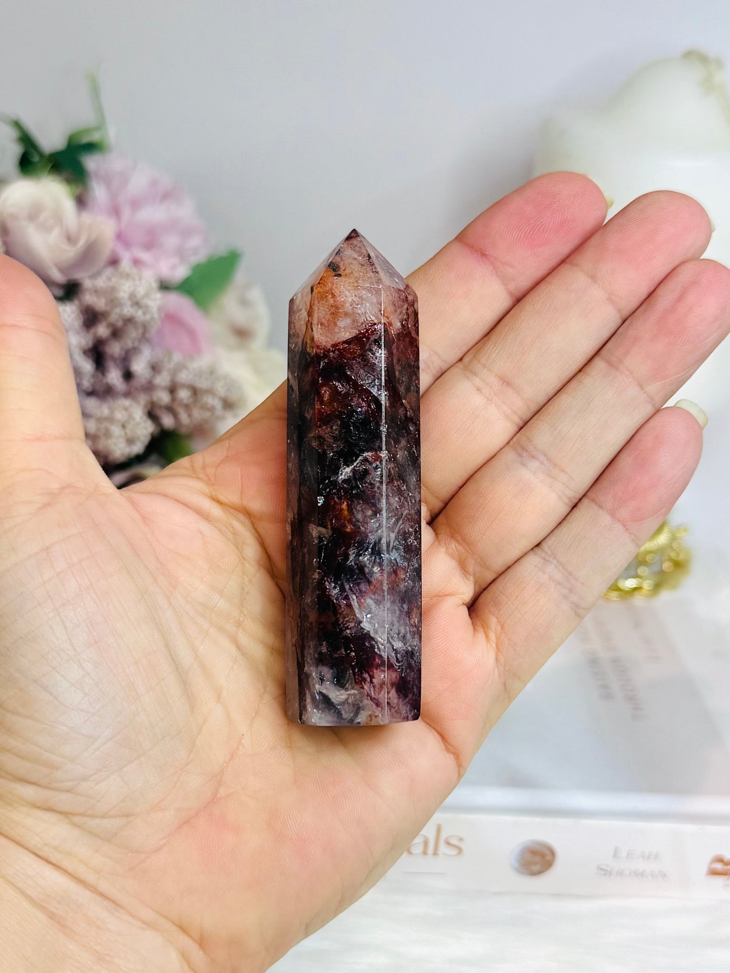 High Grade Fire Quartz Tower 9cm