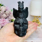 Shungite Carved Skull with Dragon 11cm