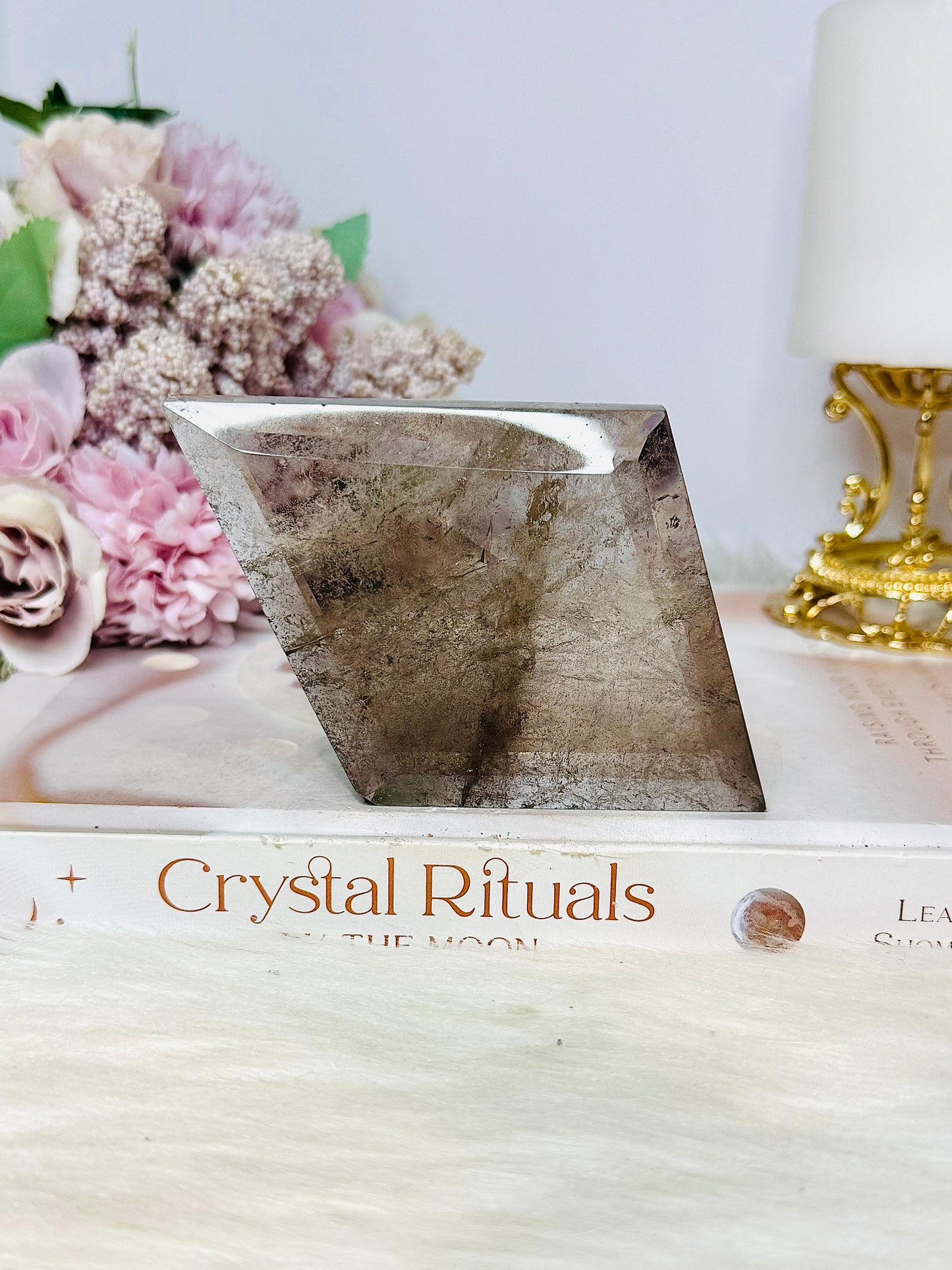 Smokey Quartz Large Diamond with Inclusions 11cm