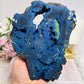 High Grade Azurite Slab with Malachite Inclusions on Stand 693g