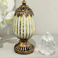 Glass Lantern Led Standing White 19cm