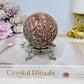 Leopard Skin Jasper Sphere on Stand 240g