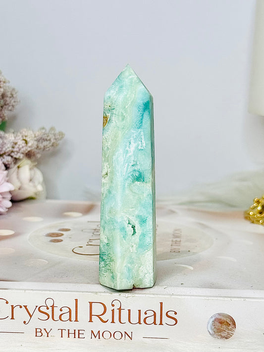 Blue Hemimorphite Druzy Tower 9cm