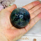 Blue & Green Moss Agate Sphere on Stand 207g