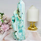 Large Blue Hemimorphite Druzy Tower 19cm