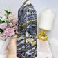 Large Purple Fluorite X Sphalerite Tower 18.5cm 901g