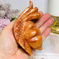 Chunky Large Orange Jasper Snail 11.5cm 296g