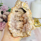 Large Pink Amethyst Druzy Geode On Stand From Brazil 904g