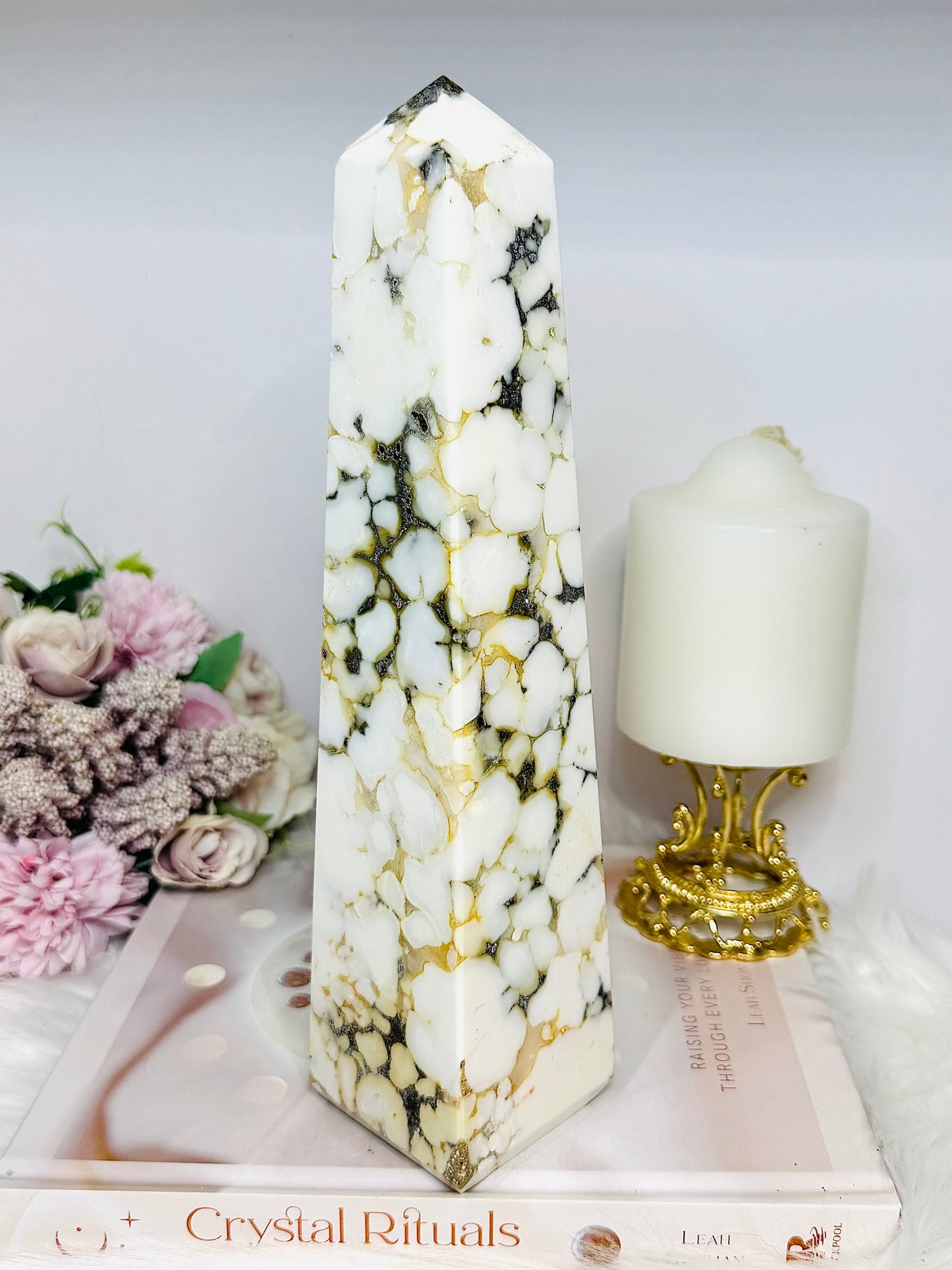 Huge King Cobra Jasper | Orbicular Chalcedony Tower 25cm 1.4KG