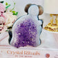 Druzy Agate Amethyst Carved Koala Bear 476grams