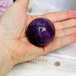 High Grade Purple Fluorite Sphere on Stand 140g