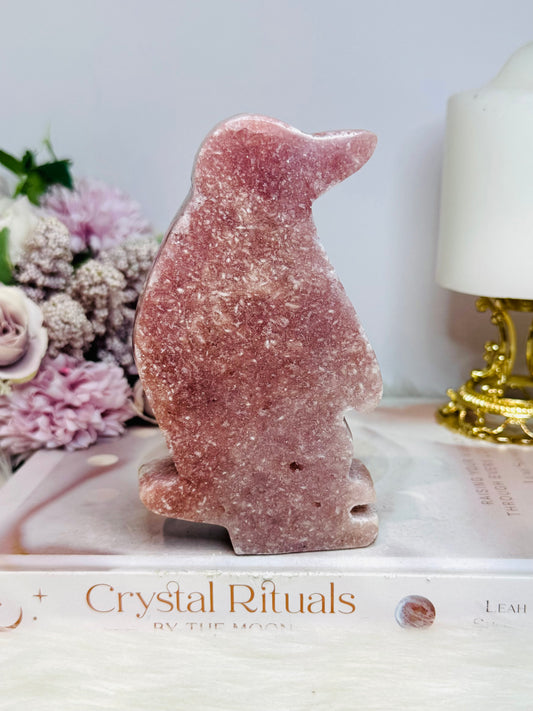 Large Pink Amethyst Chunky Penguin 13cm 426g