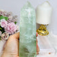 Large Green Fluorite Tower with Rainbows 15.5cm 650g