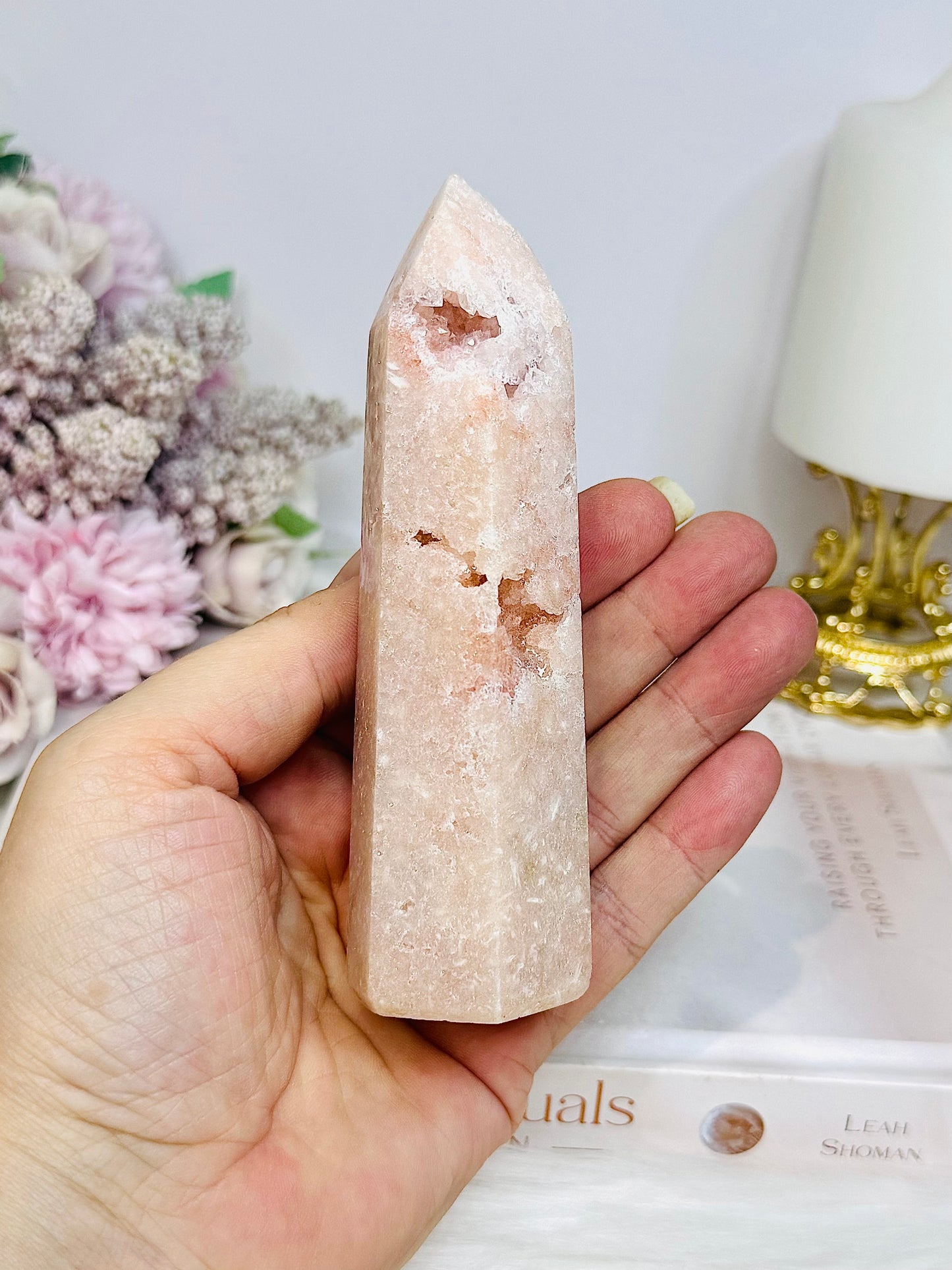 Pink Amethyst Druzy Tower 12cm