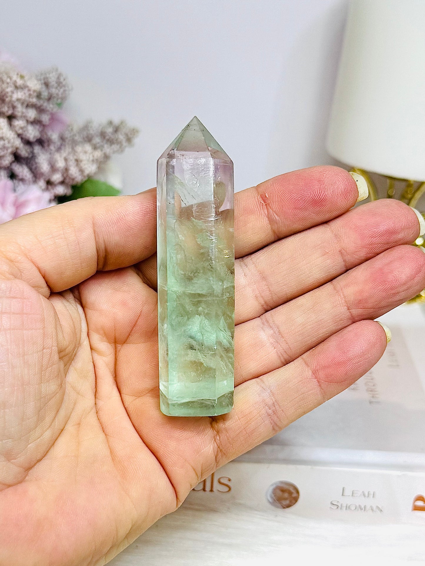 Watermelon Fluorite Tower 8cm