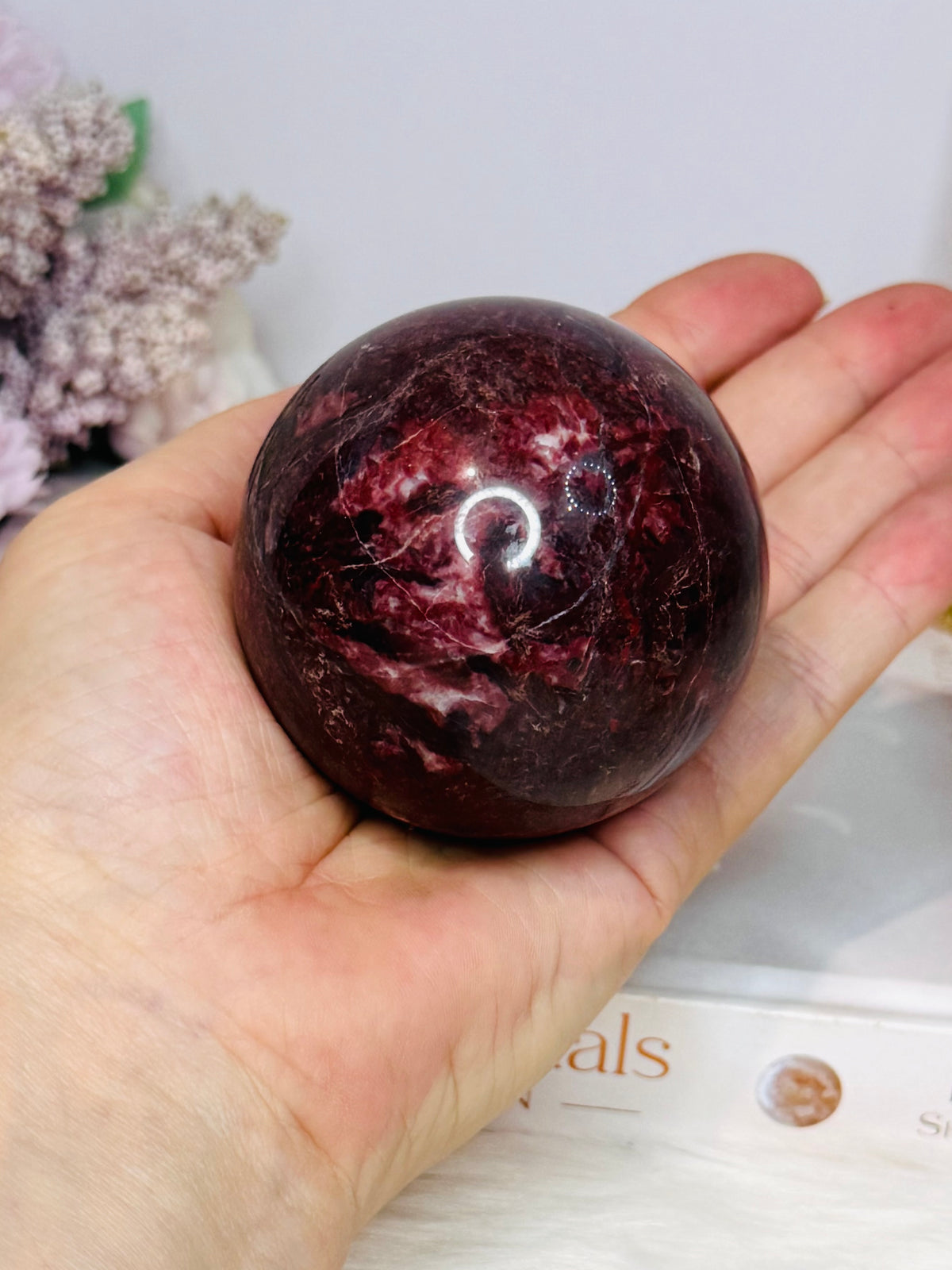 Red Jasper Sphere On Stand 374g