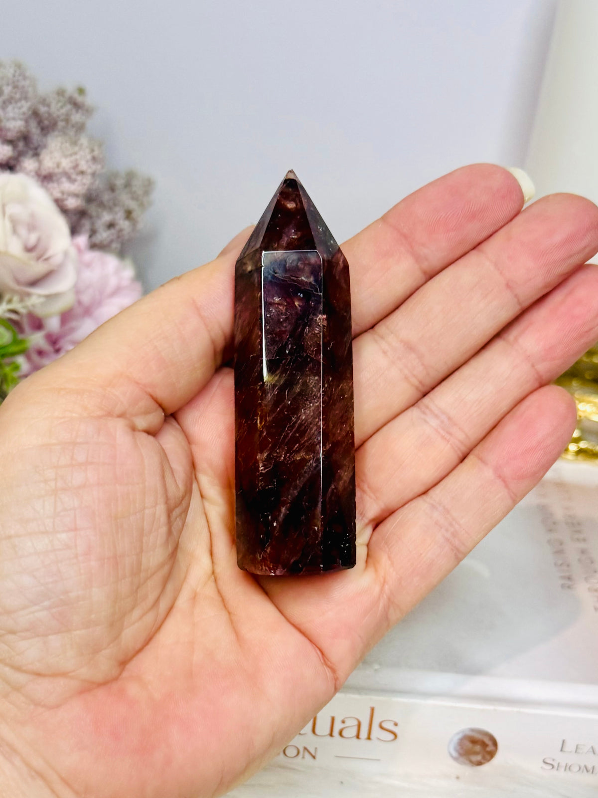 High Grade Fire Quartz Tower 8cm