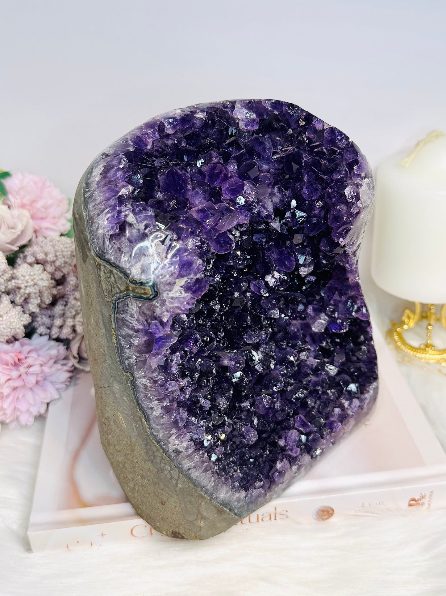 High Grade Huge Amethyst Base Cut Cluster From Brazil 18cm 4.24KG