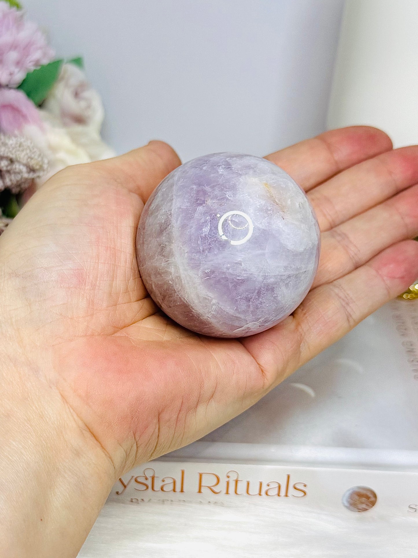 Natural Kunzite Sphere on Stand 5.5cm