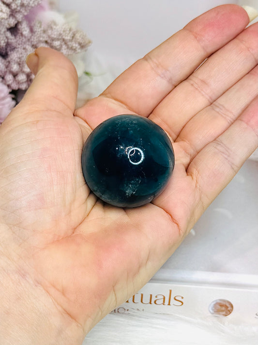 Blue Fluorite Sphere on Stand 108g