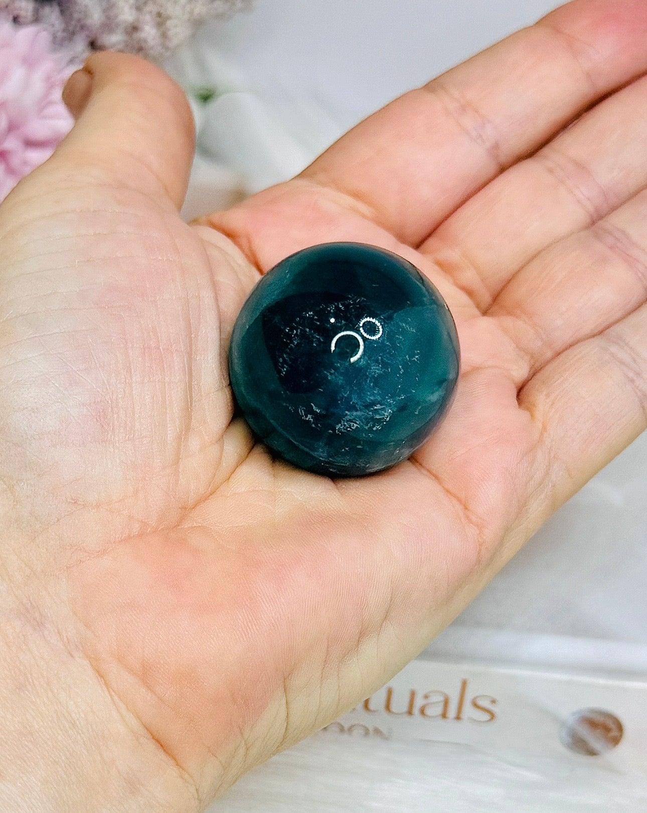 Blue Fluorite Sphere On Stand 60g