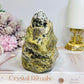 Ocean Jasper Carved Flame 12cm 595g
