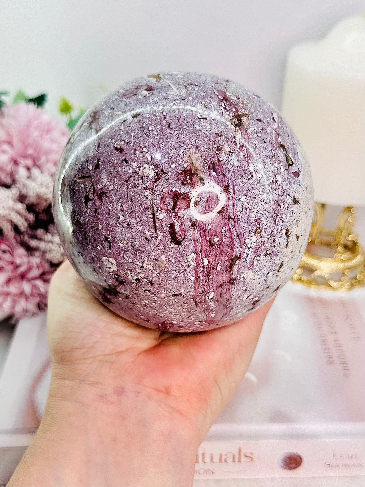 WOW!!!!! Absolutely Huge Classy & Fabulous 1.3KG Ocean Jasper Amazing Sphere on Silver Stand - Truly Incredible Piece