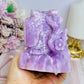 Large Kunzite Carved Owl 698g 11cm