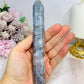 Blue Moss Agate Druzy Tower 16cm