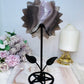 Large Druzy Amethyst X Agate Sun Flower Carving on Stand 23cm