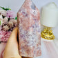 High Grade Pink Amethyst Druzy Tower 16cm 920g