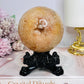 Large Druzy Pink Amethyst Sphere on Stand 602g
