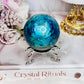 Stunning Natural High Grade Chrysocolla Carved Sphere on Stand 238grams