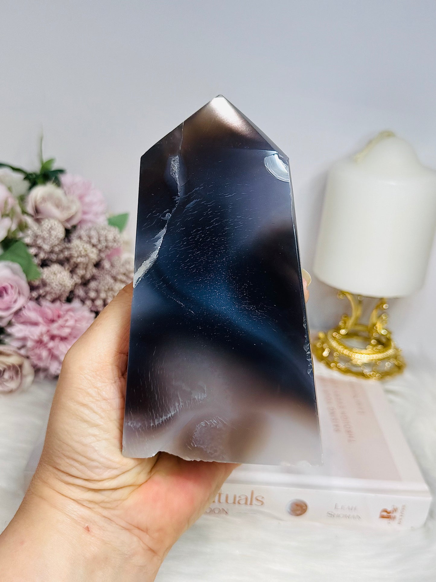 Druzy Agate Tower 13.5cm