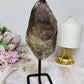 Large Smokey Lemurian Quartz Freeform on Stand 20cm 770g