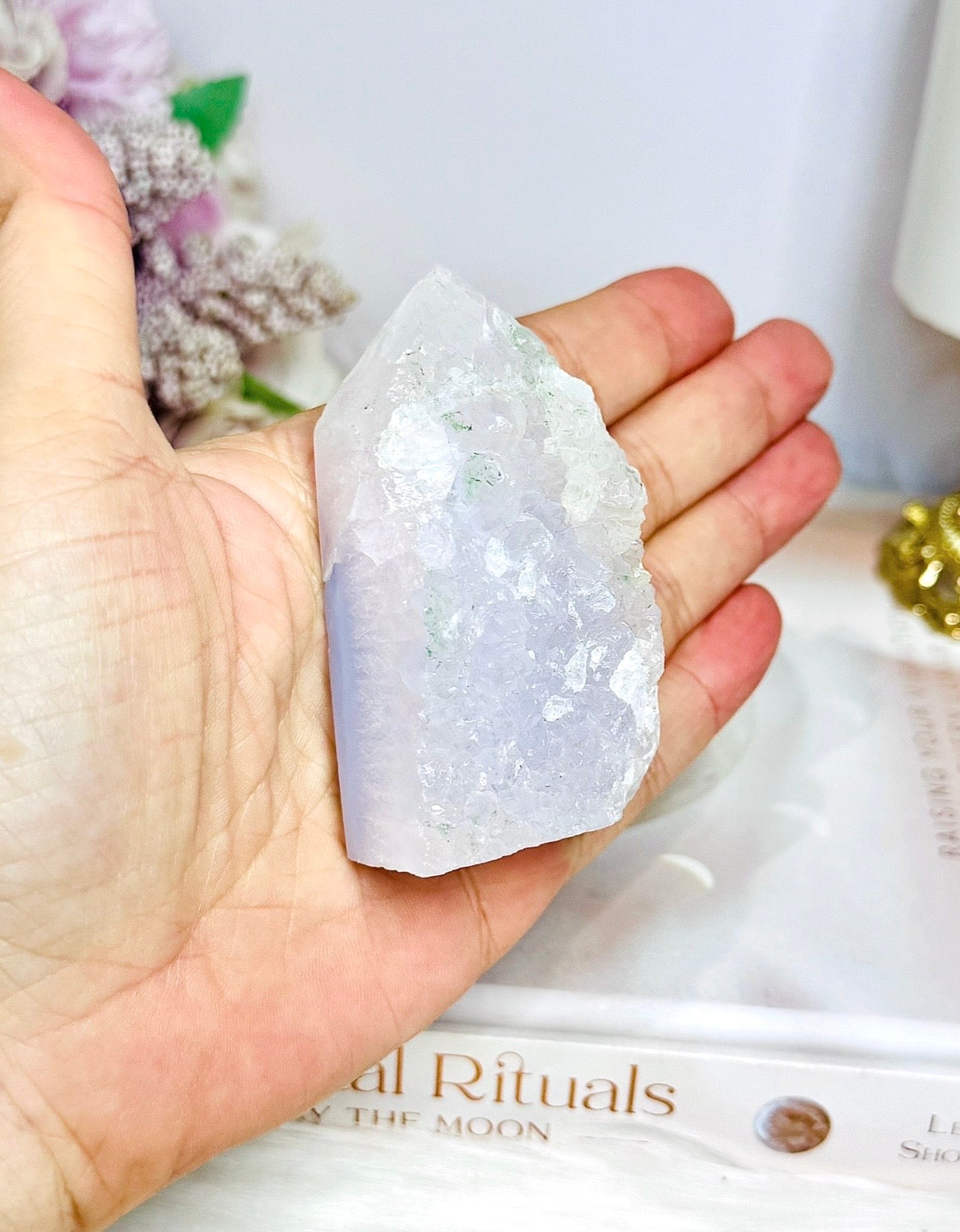 Druzy Blue Lace Agate Tower 7cm