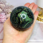 Large Green Kambaba Jasper Sphere on Stand 486g