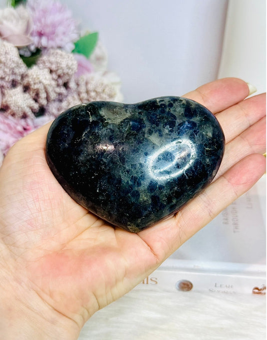 Chunky Rare Water Sapphire | Cordierite | Iolite Heart 8.5cm 260g