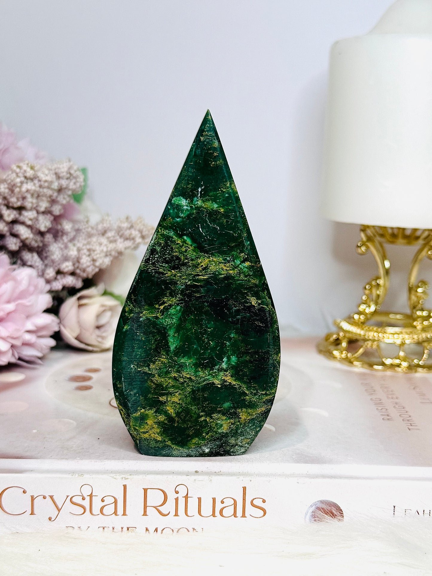 Emerald Jasper Flame | Freeform 11cm
