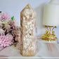 Stunning High Grade Druzy Flower Agate Chunky Tower 14.5cm