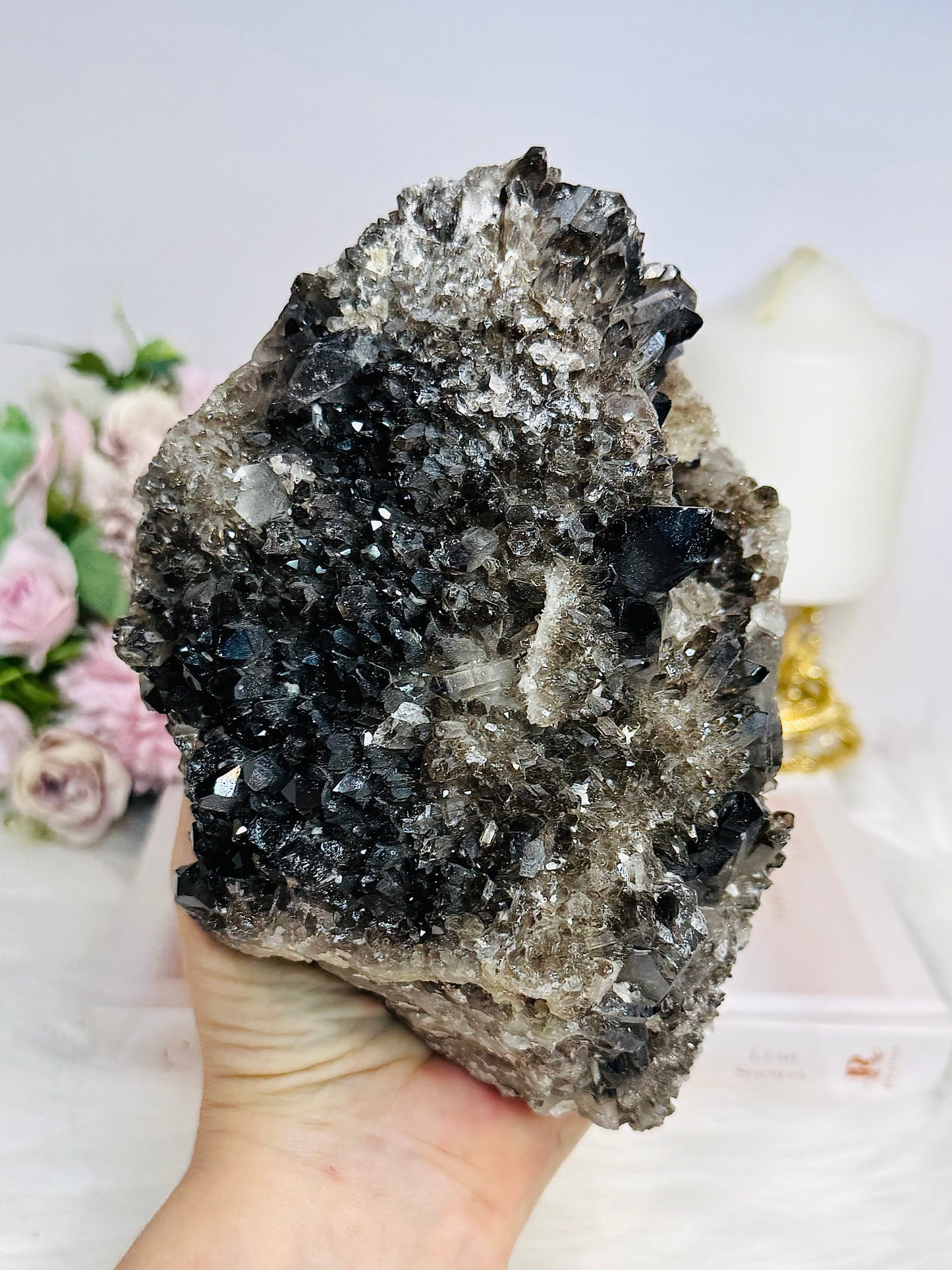Chunky Large Smokey Quartz Cluster 1.6KG 18cm