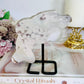 Pink Amethyst Carved Dolphin On Stand 12.5cm