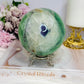 Large Green Fluorite Sphere on Stand 1.45KG
