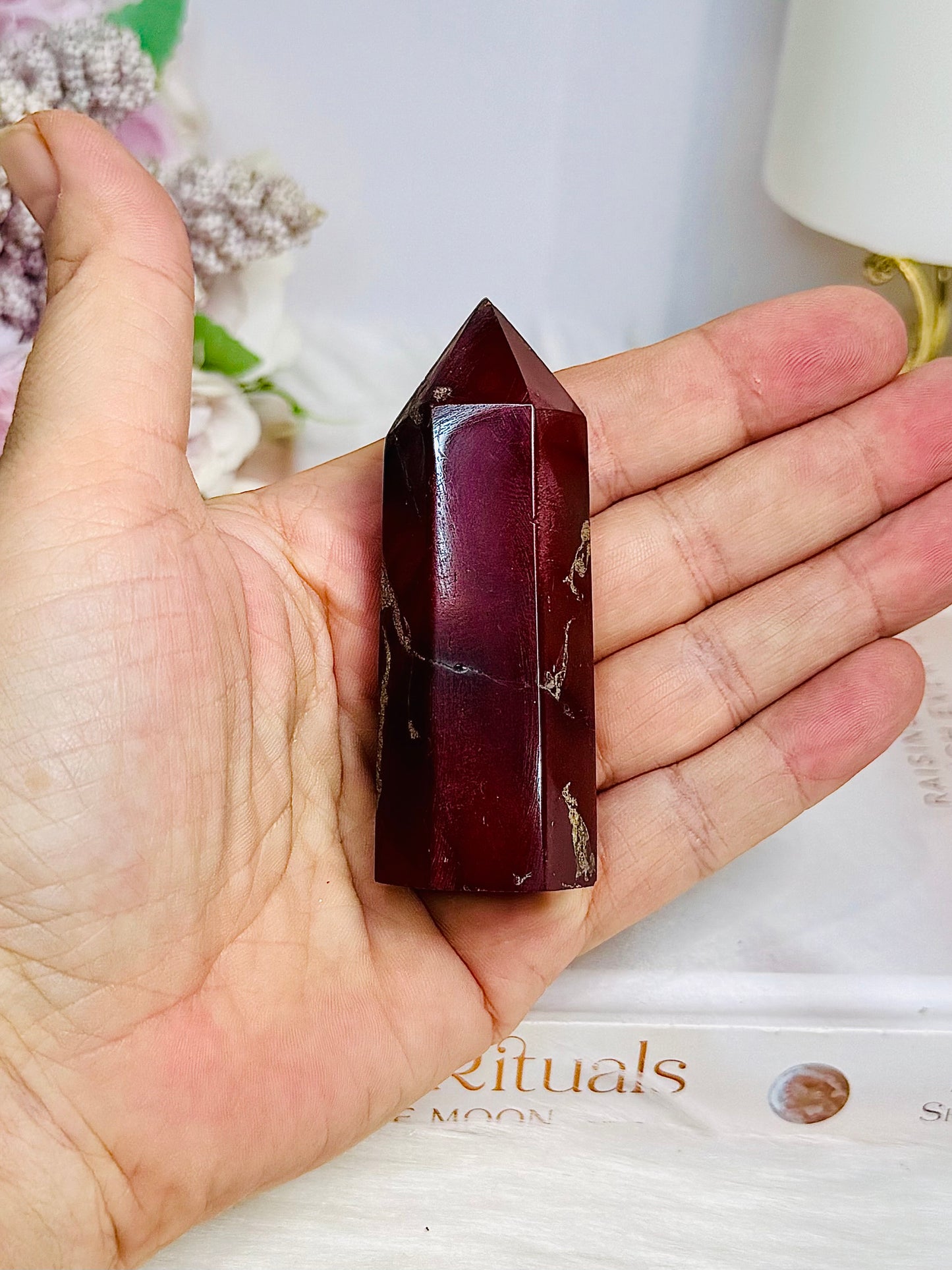 Mookaite Jasper Tower with Hematite Inclusions 7.5cm