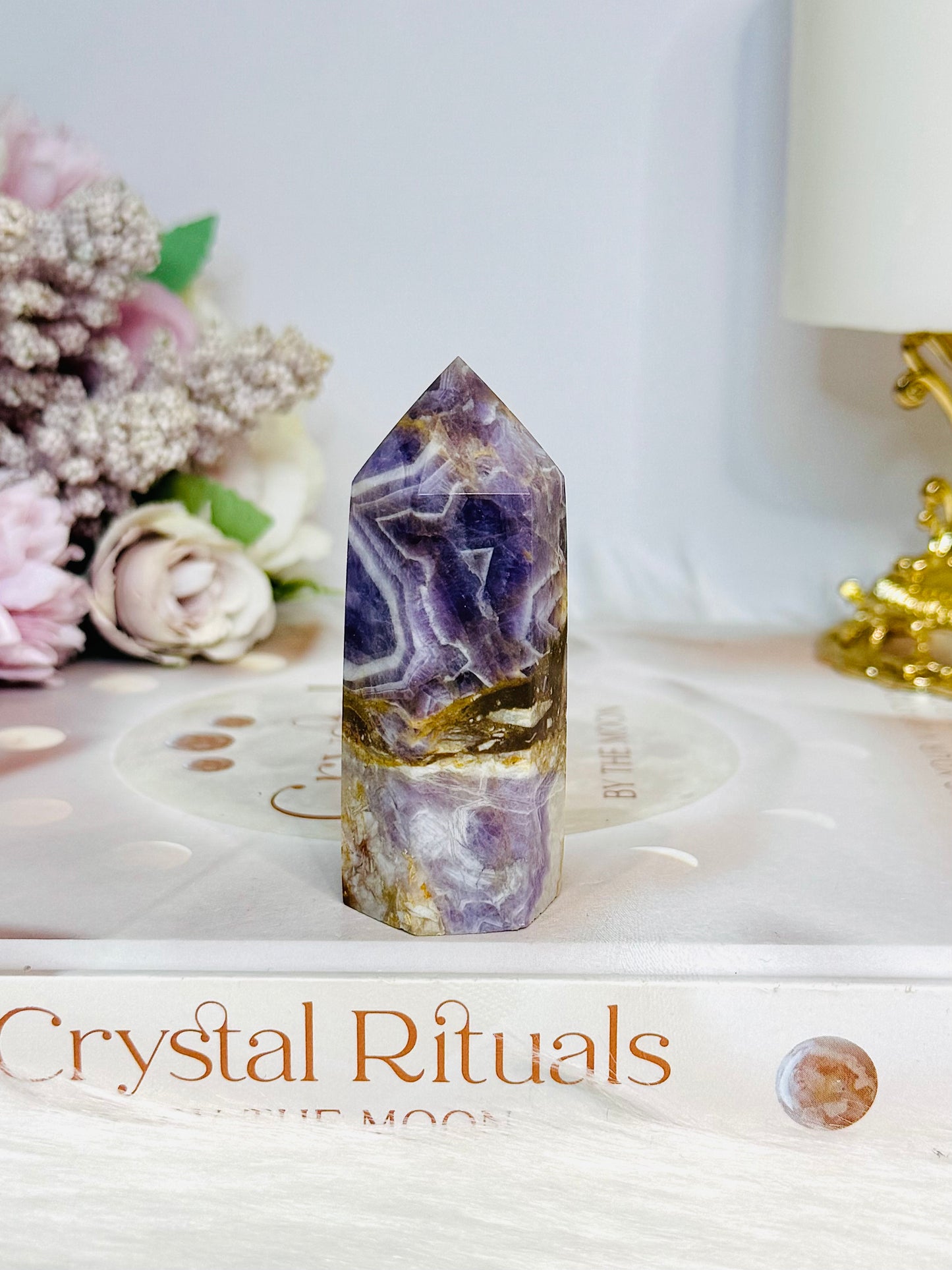 Chevron Amethyst Chunky Tower 7cm