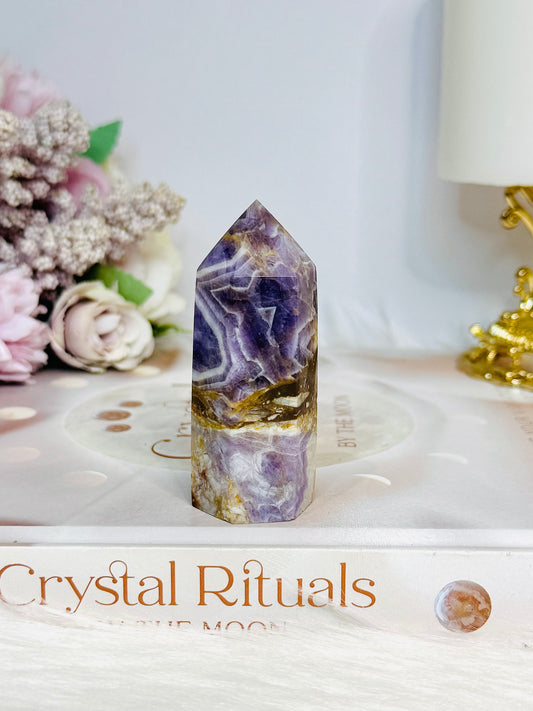 Chevron Amethyst Chunky Tower 7cm