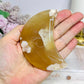 Flower Agate Carved Moon (with imperfection) 9cm