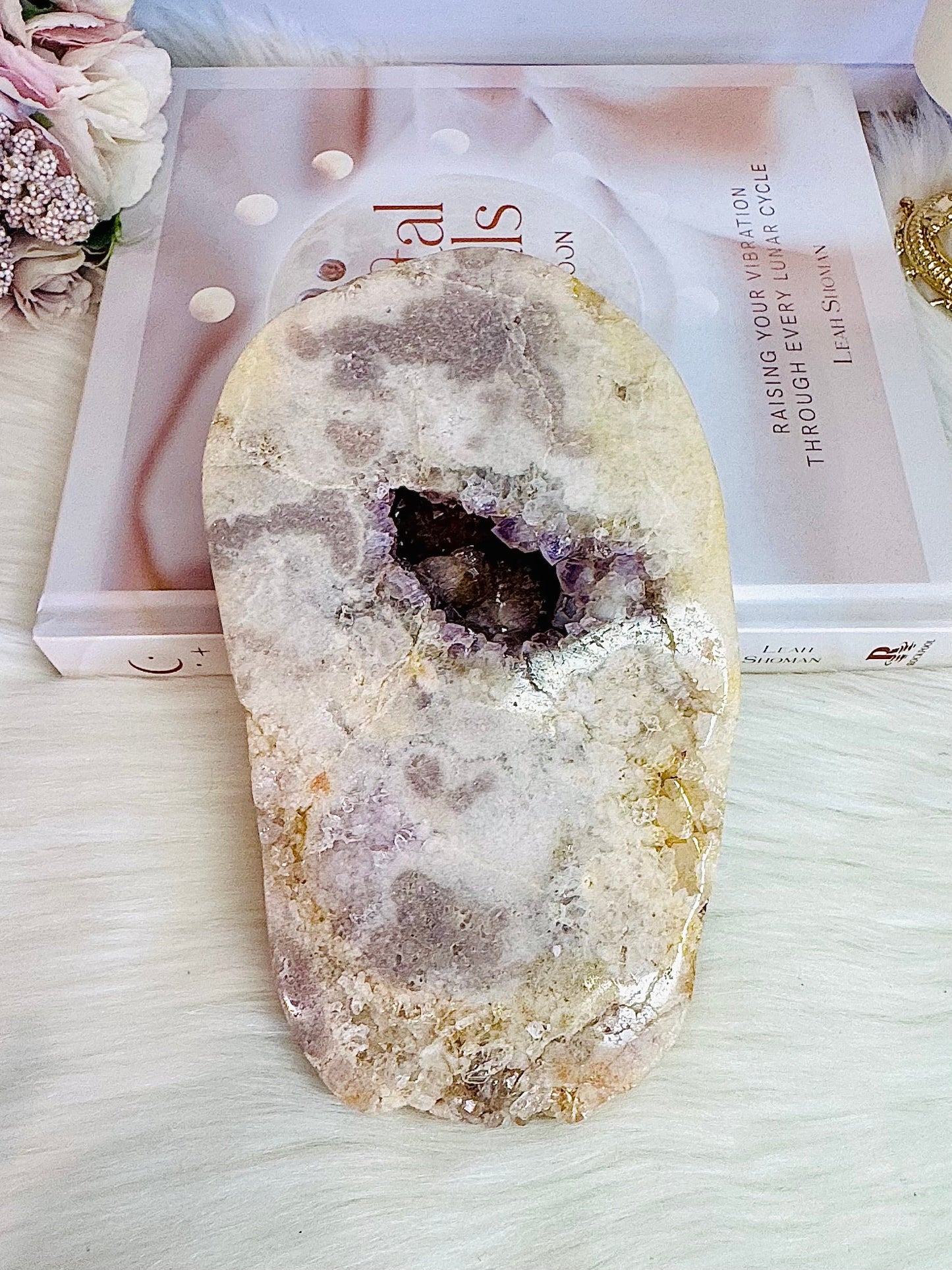 Large Chunky Natural Pink Amethyst Druzy Slab 17cm 828grams