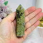 Moss Agate Tower 9cm