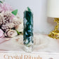 Moss Agate Tower 9.5cm